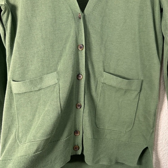 J. Crew Women's Green Cotton Cardigan Sweater XXS - Picture 3 of 6